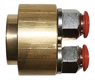 USH Übergangsstück Euro 3/4"-2 x 10 mm, f zwei Heizkreise