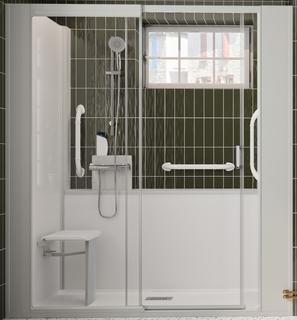 Kinedo KMagic Royal Plus F100x90 Nische Mix Schiebetür EHM 3HGriff Ksitz Kglas