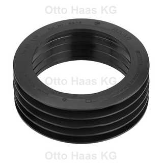 HAAS Lamellendichtung schwarz, für Versprungbogen DN 110