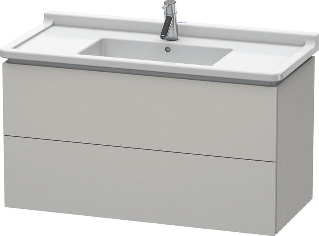 Artikelbild 1 des Artikels „DU Waschtischunterbau wandh. L-Cube LC6266 Betongrau 469x1020x558mm 2Sk. “