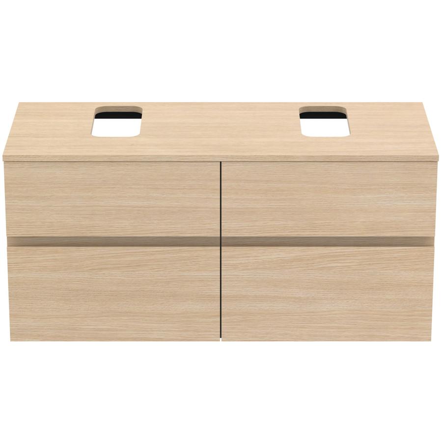 Artikelbild 2 des Artikels „IS Möbelwaschtisch-Unterschrank Finesse 120,2x50,5x55,8cm, 4 A, AS li/re, Ei we. eiche weiß“