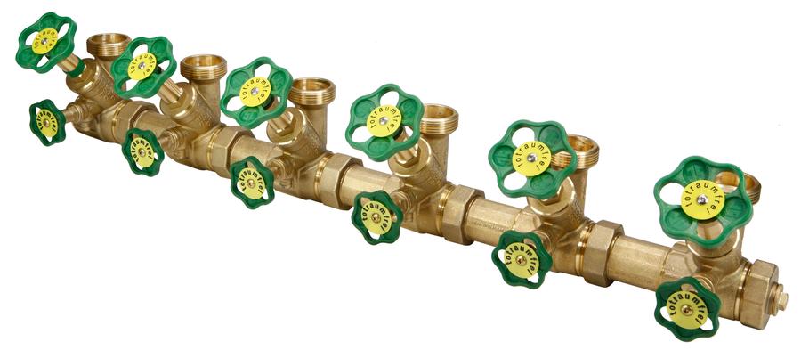Artikelbild 1 des Artikels „Schlösser ATV-Verteiler 6-f, DN 25, G 1 1/4x1 1/2, nstg Spin. 6-fach | DN 25, G 1 1/4 x 1 1/2“