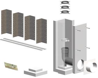 ATEC Basis-Set PolyCase DN 80, L90, für Bodenmontage