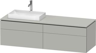 DU Konsolen-WTU wh L-Cube 550x1600x482mm Betongrau Matt 2 AZ 2 SK ES Nu rechts