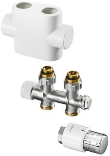 FORMAT Therm Badheizkörper-Anschluss-Set Set 1, Durchgang, weiß