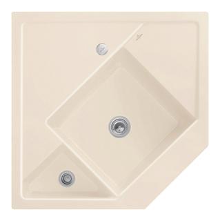 V&B Eckspüle Monumentum ALG, Exzenterbet., Bef.-Set, Ivory
