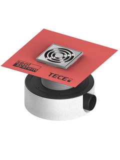 TECE Bodenablaufset TECEdrainpoint S 114 superfl., DN 50, waag., m Dicht.