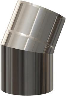 ATEC Bogen PolyClassic +Iron/White 30Grad, DN 60/100, PP, Edelstahl blank