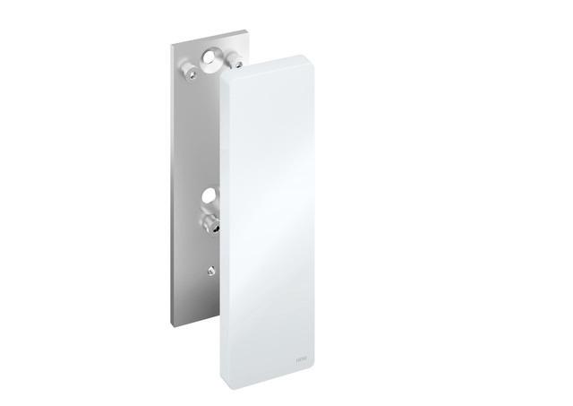 Artikelbild 1 des Artikels „HEWI Montageplatte 801 82x265x19mm, m Abd, ES m gs, signalw. Edelstahl matt geschliffen | signalweiß“