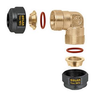 Caleffi Winkel-Verschraubung d 22mm, m O-Ring-Dicht., f Solaranlagen