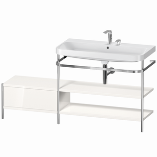 DU MWT m.Metallkons.HD2+,1 SK li, 2 HL 850x1600x490mm,bst. Weiß hgl. ES Ahorn