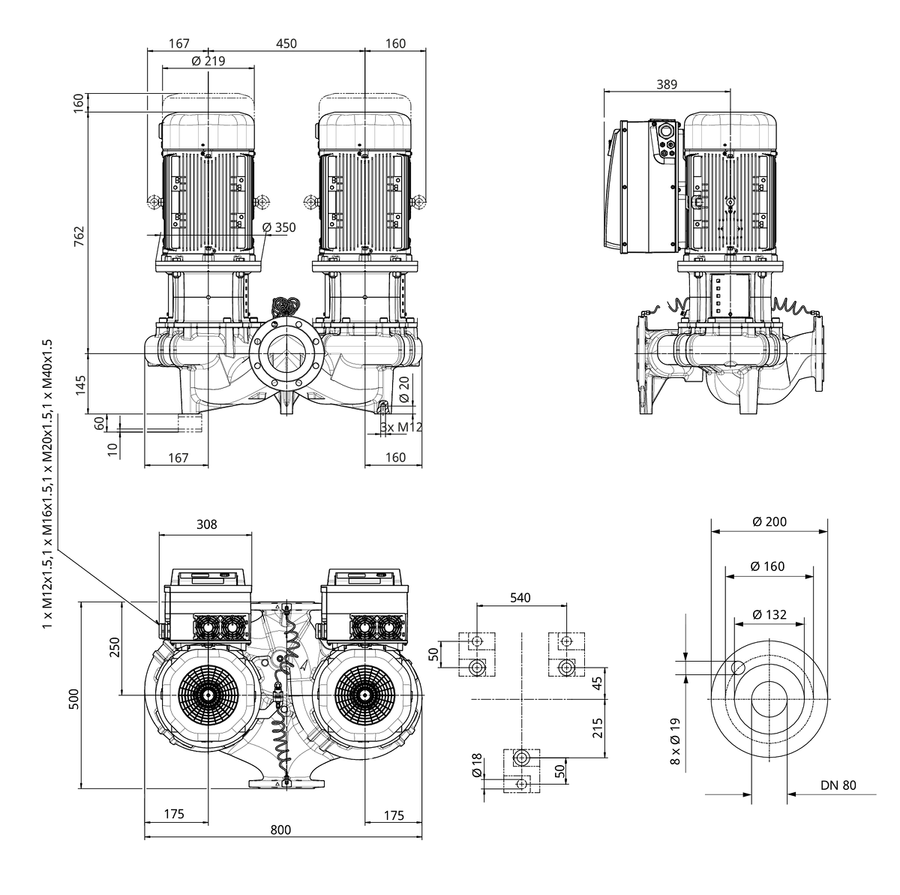 Artikelbild 4 des Artikels „Wilo Trockenläufer-Hocheffizienz-Doppel Stratos GIGA-D 80/4-56/22-R1-S1,DN80 “