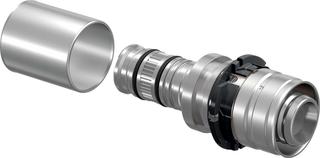 Uponor Press-System-Übergangskupplung 14 mm x 14 Rapex, Messing verzinnt