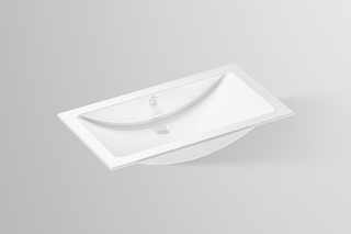 Alape Unterbau-Waschtisch UB.R800 703x360mm, we, o Hahnloch, mit Überlauf