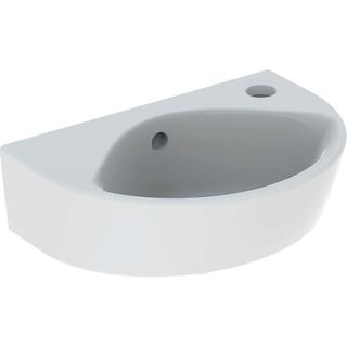 Geberit Handwaschbecken Renova 36 x 25 cm, mit Hahnloch rechts, mit Überlauf, verkürzte Ausladung