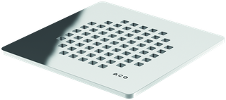 ACO Junior Designrost 187x187 Quadrato E-poliert, ACO Logo