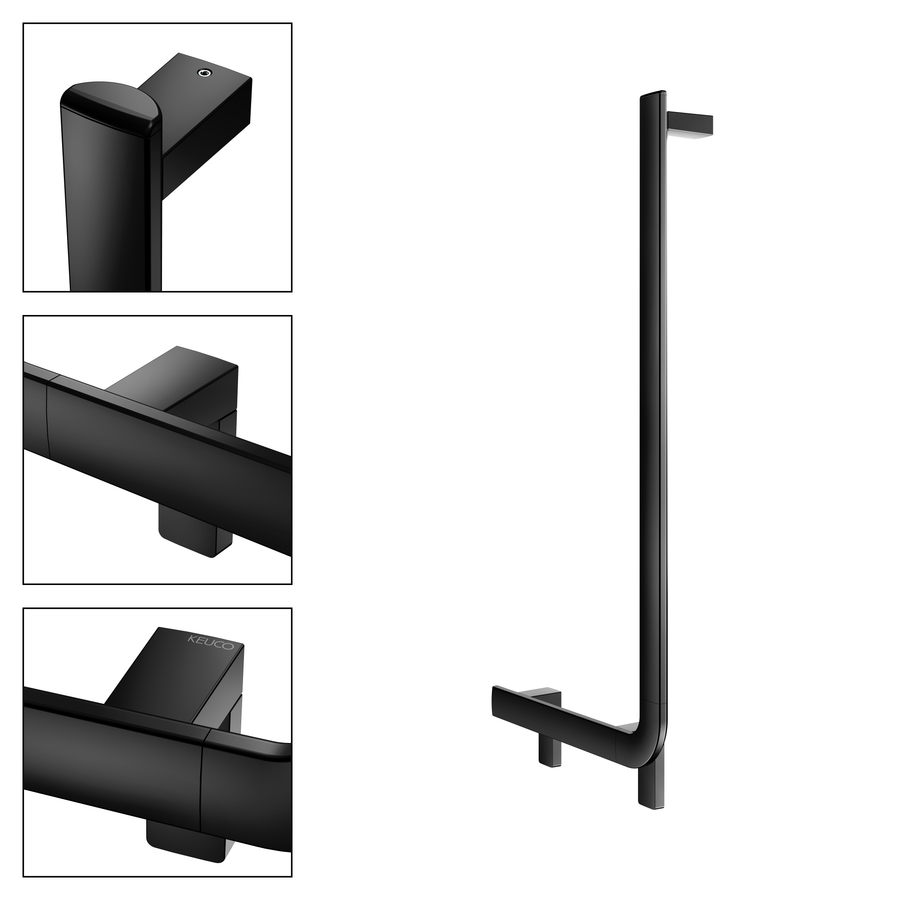 Artikelbild 2 des Artikels „Keuco Winkelgriff AXESS Care 90Gr, senkr. Handl re, 381x851mm, sw ma 381 x 851 mm | schwarz matt“