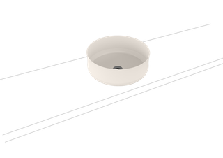Kaldewei Waschtischschale Ming 3186 d 40cm, o. Hahnl., Perl-Effekt, pergamon