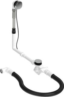 Duravit Ab- u. Überlaufgarn. Quadroval d 5,2cm, m flex. Ablaufschlauch, chrom