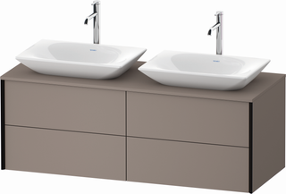 DU WTU wandhängend XViu 509x1400x550mm 4SK,Schwa.M./Basalt M./ES Nussb l.