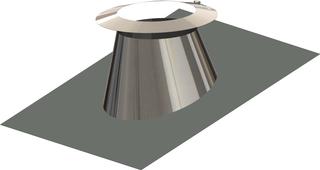 ATEC Dachdurchführung mit Wetterkragen 816x793mm, DN 200/265, 6-32Gr, PP, ES bl