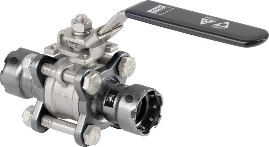 Artikelbild 1 des Artikels „Viega Kugelhahn Easytop 4275.8 DN 25, D 1, 3-t., SC, Megapr.-Pressan. DN 25, D 1“