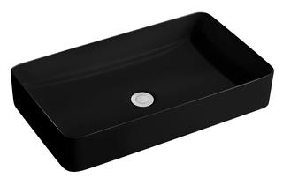 FORMAT Plus Aufsatzwaschtisch SlimRim mattschwarz, 60,5x35x11cm