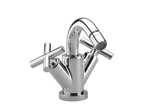 Dornbracht Bidet-Zweigriff-Armatur TARA mit Ablaufgarnitur