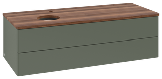 V&B WT-Unterschrank o. F-Struktur Antao 120x36x50cm, HL, WBP w wa, le gre. m Lac