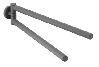 Herzbach Handtuchhalter Living 2-tlg., 340mm, Wandmontage, grau matt