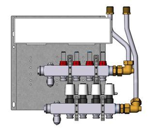 Danfoss FBH-Verteiler SGCi-10 10 Kreise, Icon 24V, TWA, Durchflussanz.
