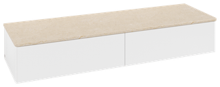 V&B Sideboard ohne Frontstruktur Antao 160x26,8x50cm, WBP botti., wh. m Lac