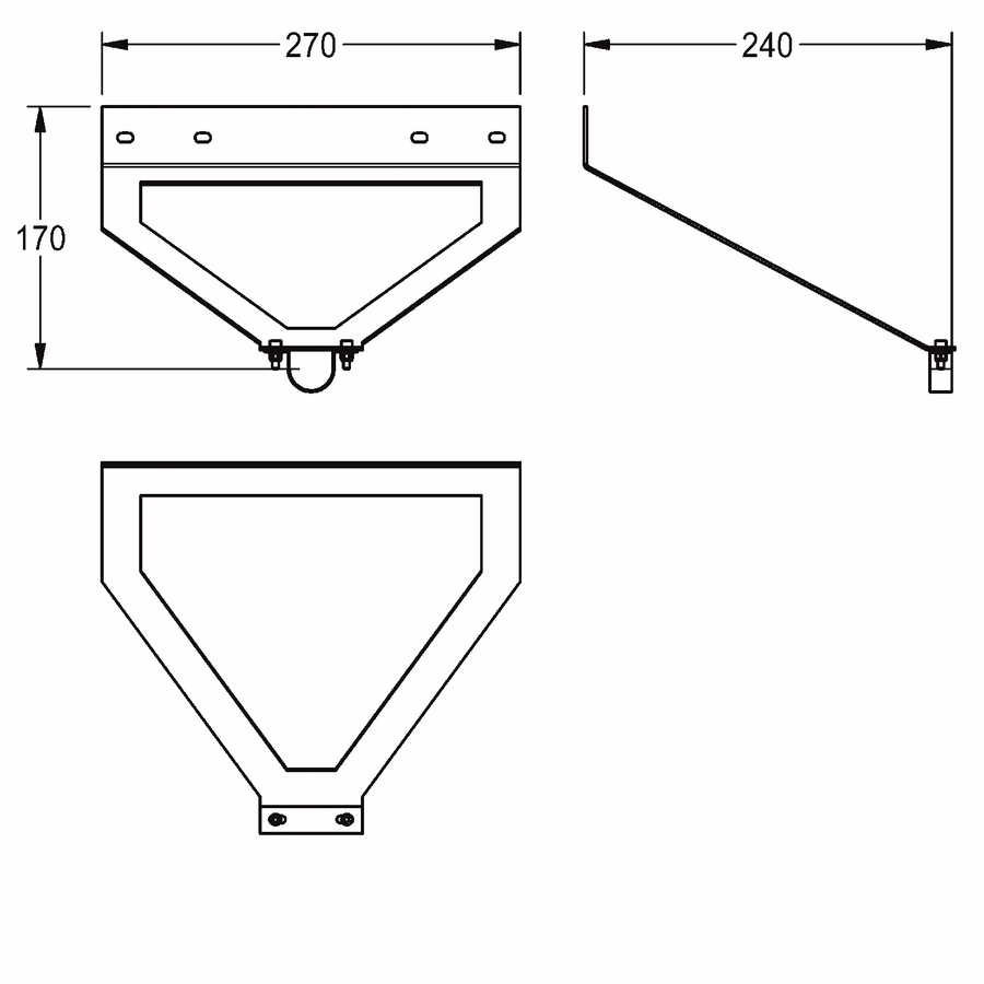 Artikelbild 3 des Artikels „AR Wandarmhalterung, für Wandarm DN20, 270x170x240 mm, Stahlblech, grün “