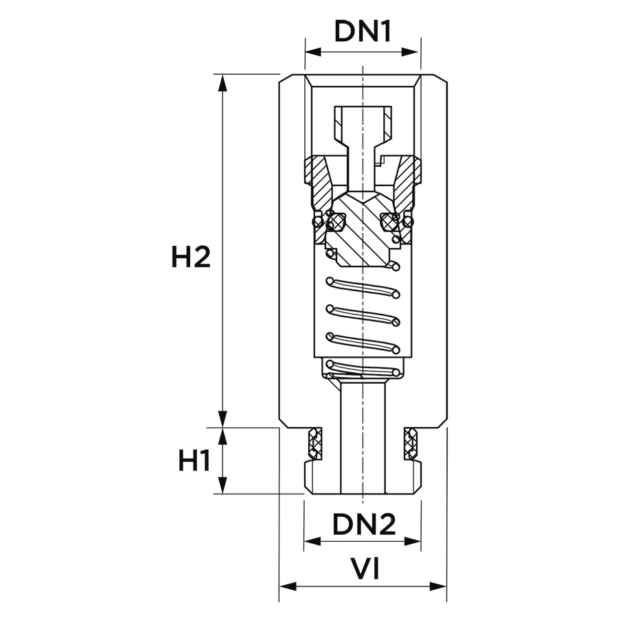 Artikelbild 2 des Artikels „AIPS Verlängerung SEPP Fix 4991.87 DN 8xR 1/4, 40mm, f Entl.-Vtl., Messing DN 8 x R 1/4“