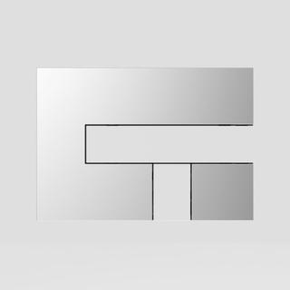 Sanit Betätigungsplatte LOS 2-Spül., 205x145x10mm, chrom/weiß-alpin