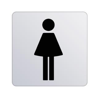 KEUCO Türschild Plan 100 x 100 mm, Symbol Damen