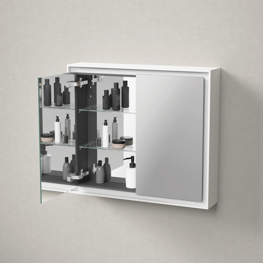Artikelbild 5 des Artikels „Duravit Spiegelschrank L-Cube 80x70x15,5cm, we. ma, Türanschl. re/li 80 x 70 x 15,5 cm | weiß matt“