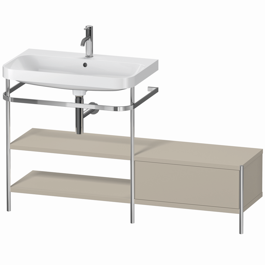 Artikelbild 1 des Artikels „Duravit MWT-Kombi Happy D.2 Plus 140x49cm, 1 HL, T s-matt, seitl. Anb re 140 x 49 cm, 1 Hahnloch | taupe seidenmatt“