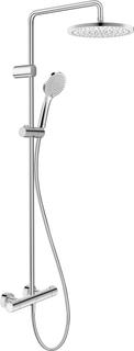 Duravit Duschsystem 1000 MinusFlow Ausl. 354mm, mit Brausethermostat, chrom