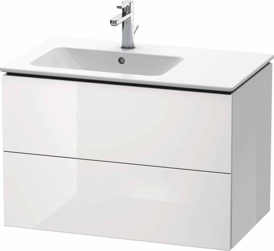 Artikelbild 1 des Artikels „Duravit Waschtisch-Unterschrank L-Cube 82x48,1x55cm, 2 La, B li, w g, Aho mitt weiß Hochglanz | Ahorn mitte“
