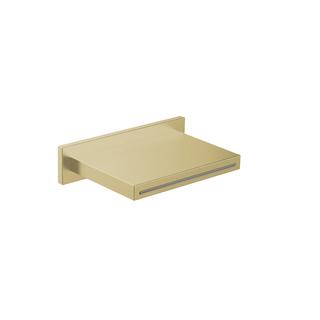 Herzbach Schwallauslauf Living Spa AP-Mont., mit Wandhalterung, brass steel