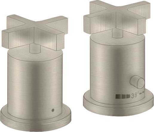 Artikelbild 1 des Artikels „hansgrohe Fertigmontageset Axor Citterio 2-L-W-Ran-Arm, m TH, KrG, brush. ni. brushed nickel“