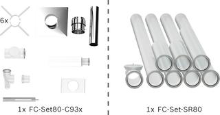 Schachtpaket BOPA FC11 starr, 80/125 - 80 mm, 10 m, raumluftunabhängig