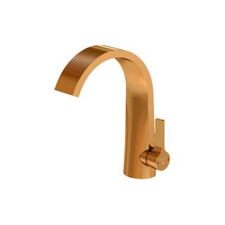 Steinberg Waschtisch-Einhebelmischer Ausl. 155mm, m Abl.garn 1 1/4", ro gold