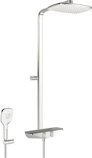 Hansa Brause-Thermostat HANSAEMOTION AP, 3-Strahl, Glas, chrom/grau