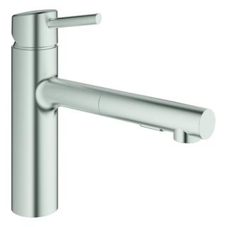 GROHE Spültisch-Einhebelmischer Concetto 1/2", mittelh. Ausl, ausz Dual Br., sst