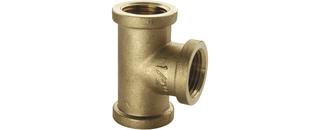 ASW T-Stück 1 1/4", mit IG, Messing CW617N roh