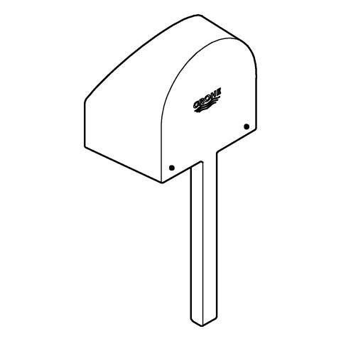 Artikelbild 2 des Artikels „GROHE Hebel 48496 für Fertigmontageset für 46 mm Kartusche hard graphite geb. “