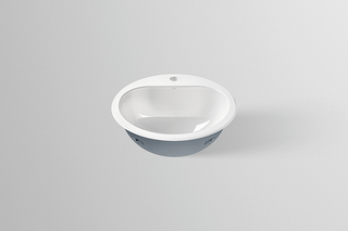 Alape Einbau-Waschtisch EW.3 d 475mm, m Hanhnloch, o. Überlauf, weiß