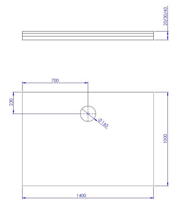 Artikelbild 2 des Artikels „Schedel Unterbauelement quadroU 140x100x2/3/4cm, 3-teilig 140 x 100 x 2/3/4 cm“